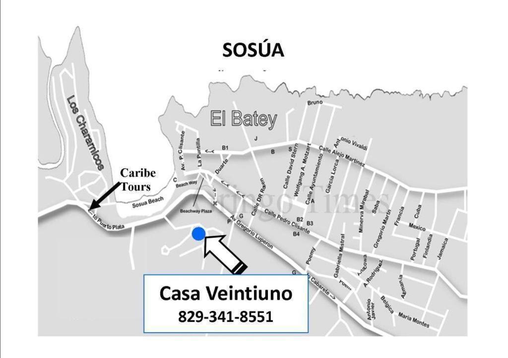 Casa Veintiuno Hotel Sosúa Kültér fotó